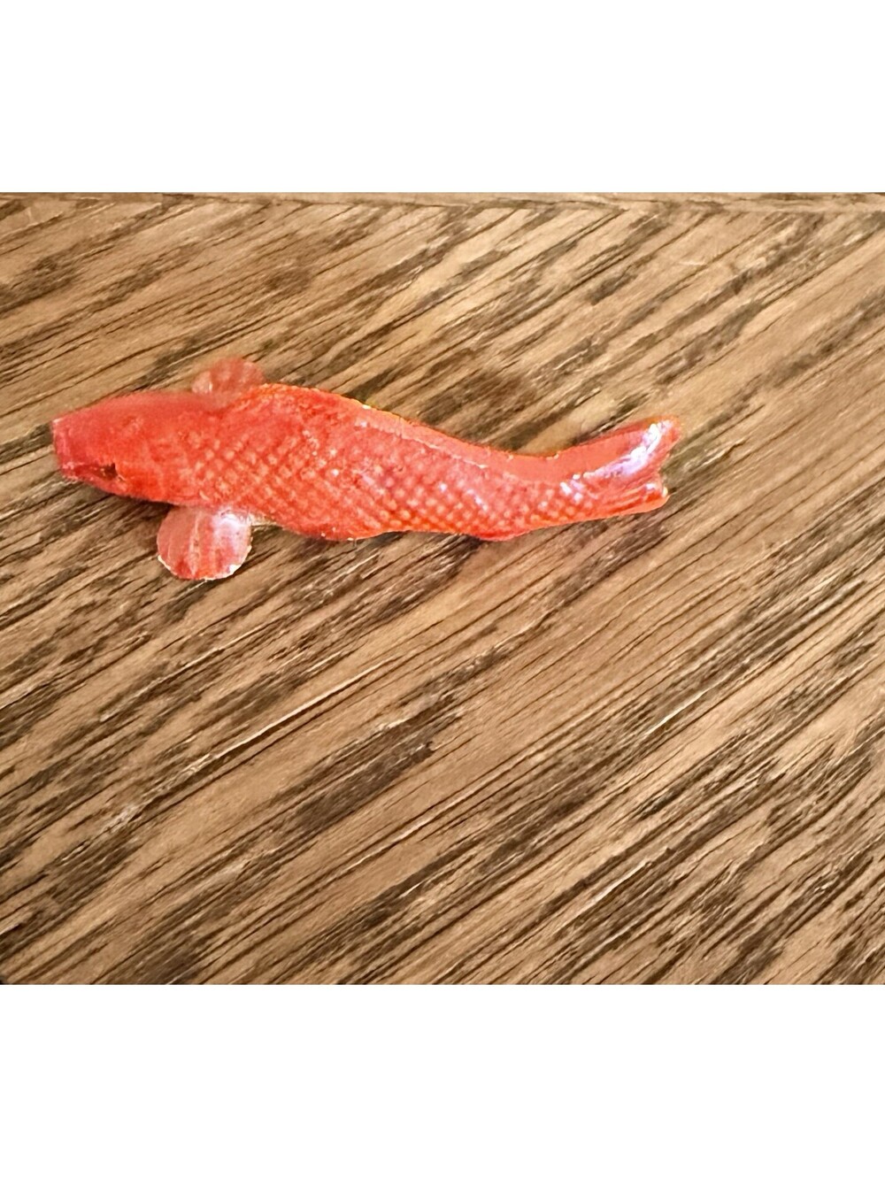 Hand Painted Glazed Ceramic Small 1.75” Sponge Coral Carp Fish Figurine Japan